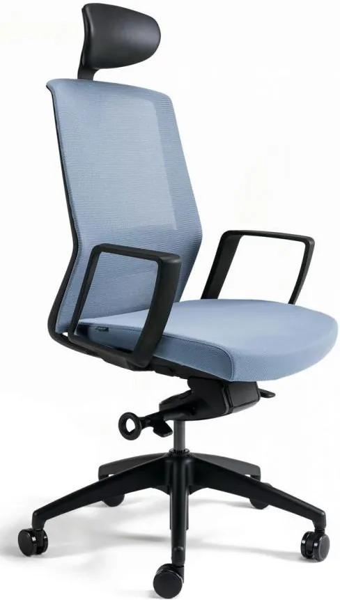 bestuhl -  BESTUHL Kancelárska stolička J17 BLACK SP modrá svetlá
