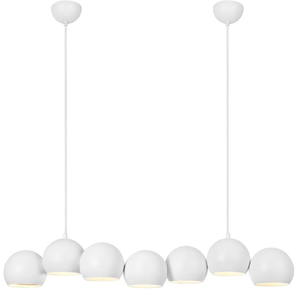 Markslöjd 108859 - Luster na lanku CUPOLO 7xE14/40W/230V biela