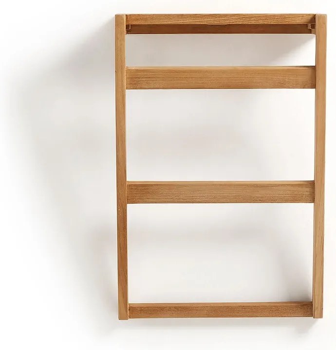 Nástenný vešiak na uteráky z teakového dreva Kave Home Sunday