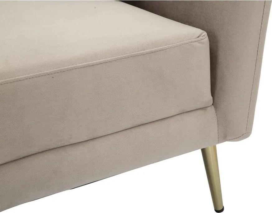 Taupe zamatové kreslo Kiev – Mauro Ferretti