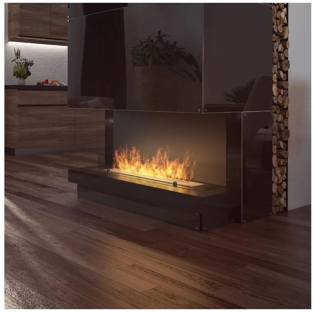 InFire - Vstavaný BIO krb 100x45 cm 3kW čierna