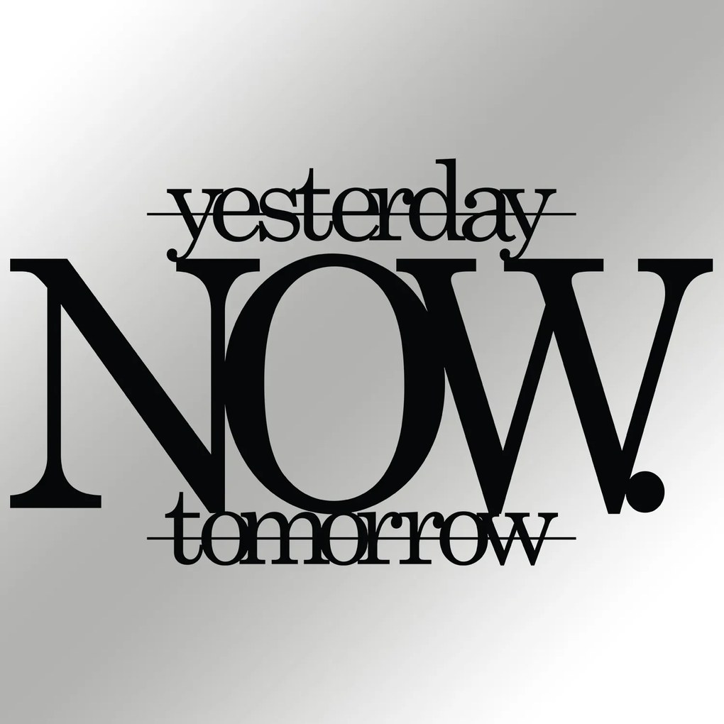 Nástenná kovová dekorácia Now čierna