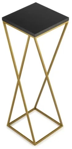Stojan na kvety LOFT 70x24 cm zlatá/čierna