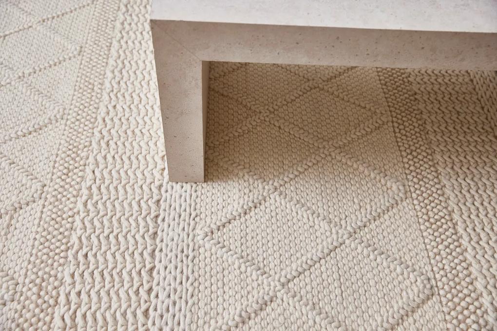Diamond Carpets koberce Ručne viazaný kusový koberec Geneva DE 7951 White Mix - 120x170 cm