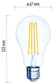 EMOS LED žiarovka, E27, A67, 11W, 1521lm, 4000K, neutrálna biela