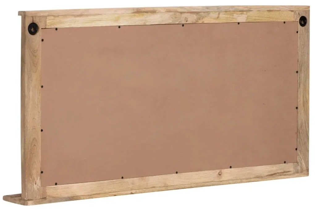 furniture-nabytek.cz - Masivní koupelnové zrcadlo Pune II z mangového dřeva, lakované, přírodní barva – 124×65 cm