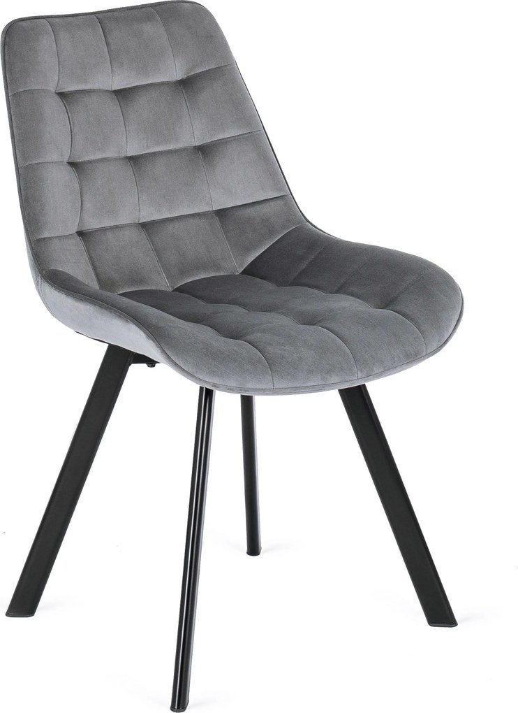 PROXIMA.store - Čalúnená jedálenska stolička RICK FARBA: sivá, MATERIÁL: zamat