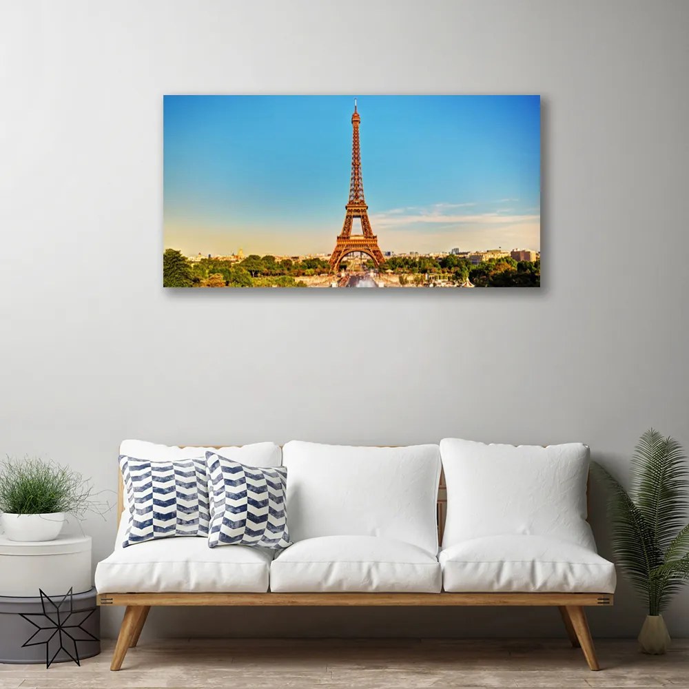 Obraz Canvas Eiffelová veža paríž 120x60 cm