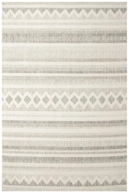Koberec Cotton C102 Etno / kosoštvorce, krémový / sivý / béžový