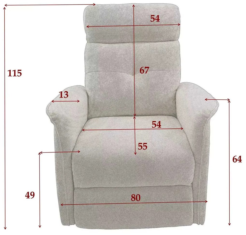 LuxuryForm DESIGN TV kreslo PEGAS s elektrickým polohovaním, masážou a výklopom - béžové