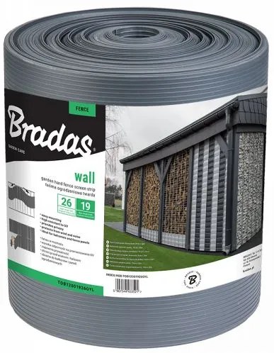 Bradas Tieniaca fólia na plot 19cm x 26m Grey 1200g/m2