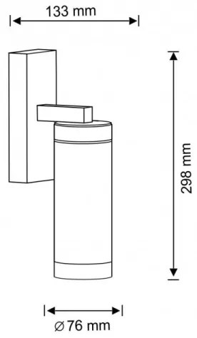 Vonkajšie nástenné svietidlo SPECTRA 1xE27/10W/230V IP44