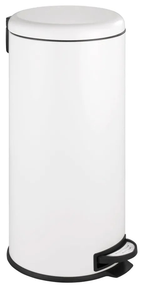 Biely nášľapný oceľový odpadkový kôš 30 l Leman – Wenko