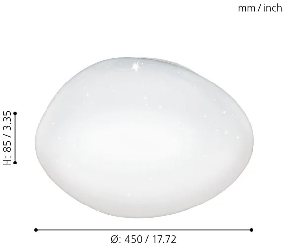 Eglo 97577 - LED stmievateľné stropné svietidlo SILERAS LED/21W/230V pr. 45 cm
