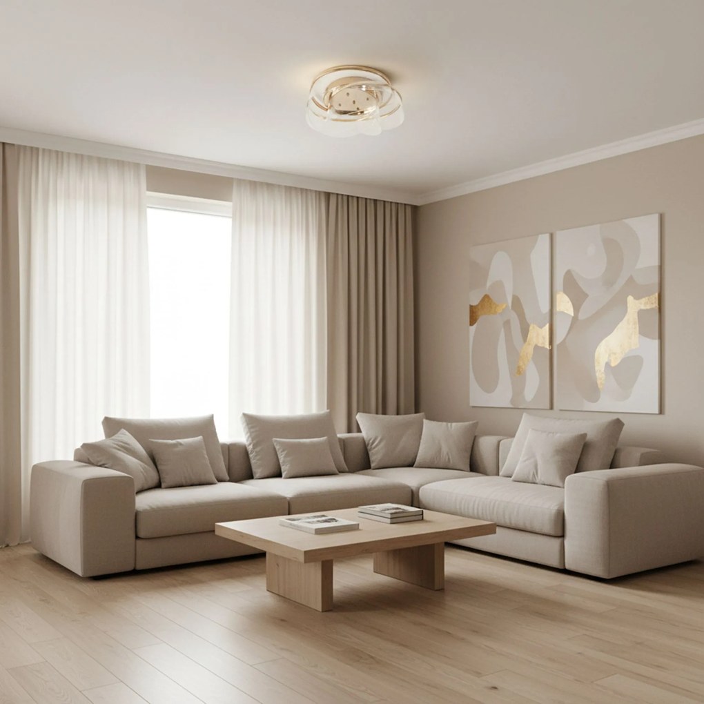 Toolight Toolight, LED stropné svietidlo 57W, 4000lm, 4000K, G139-C, zlatá, OSW-02623