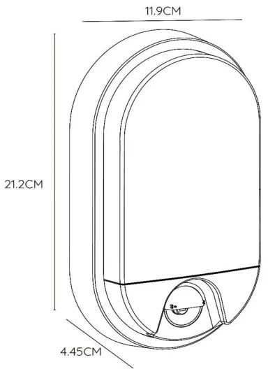 Lucide 22864/10/30 - LED Vonkajšie svietidlo so senzorom HUPS LED/10W/230V IP54