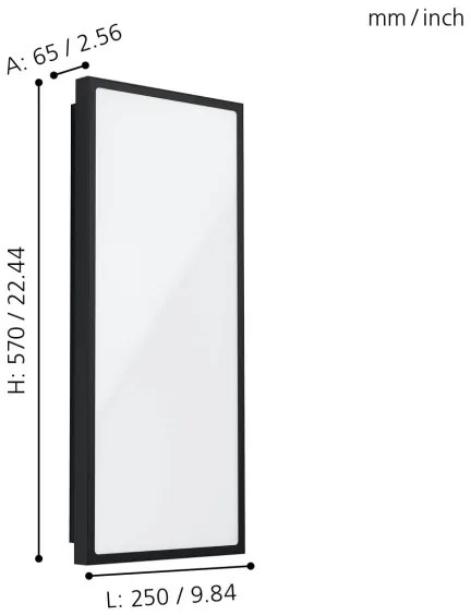 Eglo 99534 - LED Vonkajšie nástenné svietidlo CASAZZA LED/18,5W/230V IP44