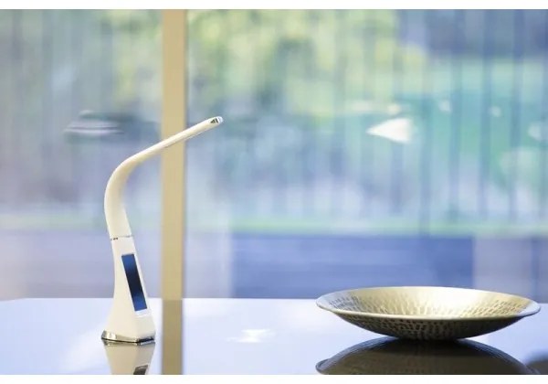 Brilagi - LED Stmievateľná stolná lampa s displejom PELLE LED/7W/230V biela