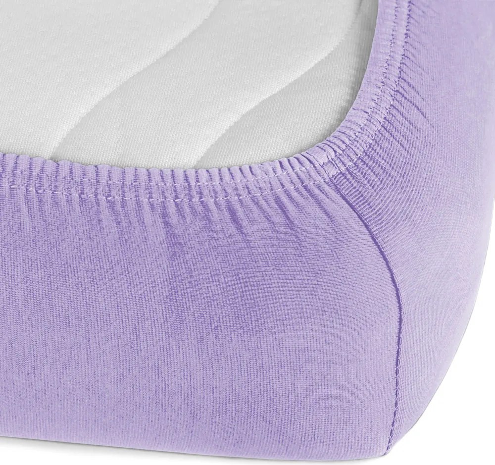Jersey napínacie prestieradlo JR-012 Levanduľové 180 x 220 - výška 20 cm