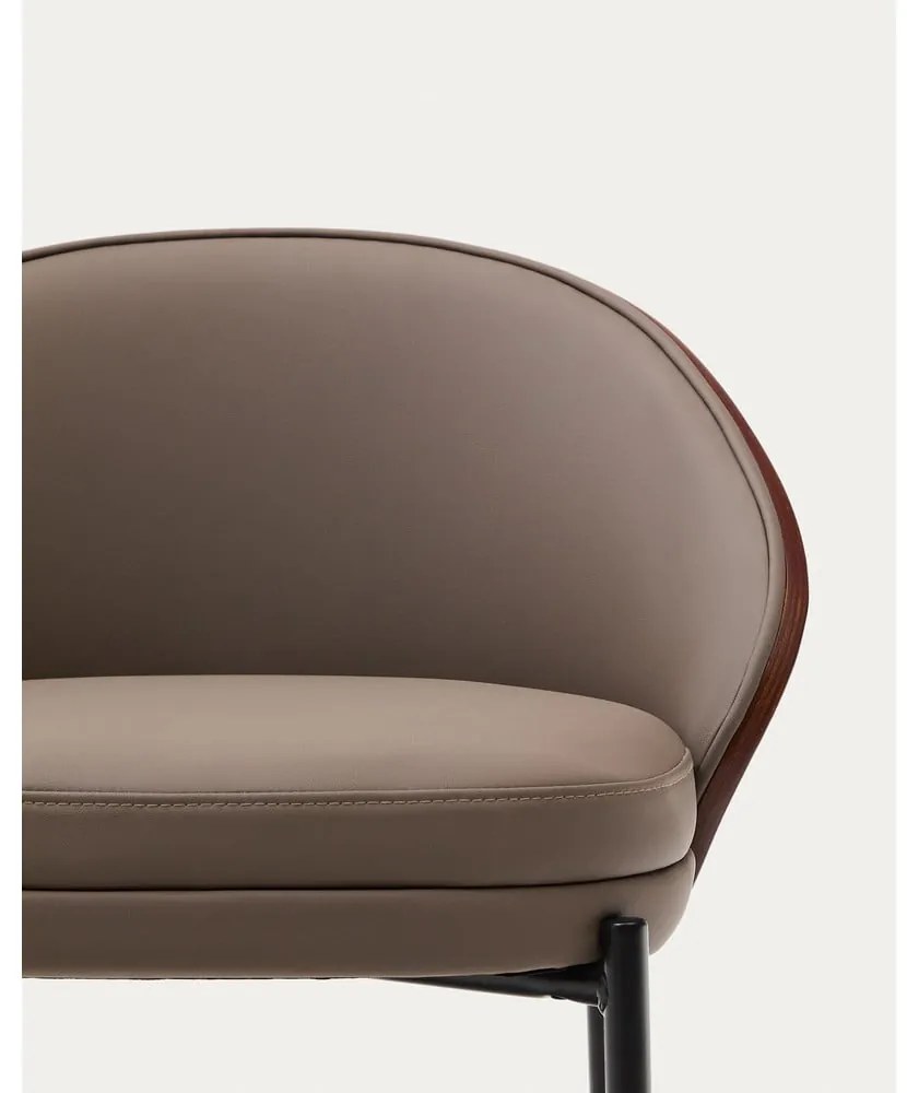 Hnedá barová stolička (výška sedadla 77 cm) Eamy – Kave Home