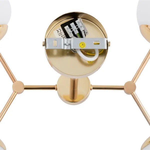 Luster na tyči FOTON  4xE14/40W/230V zlatá/biela