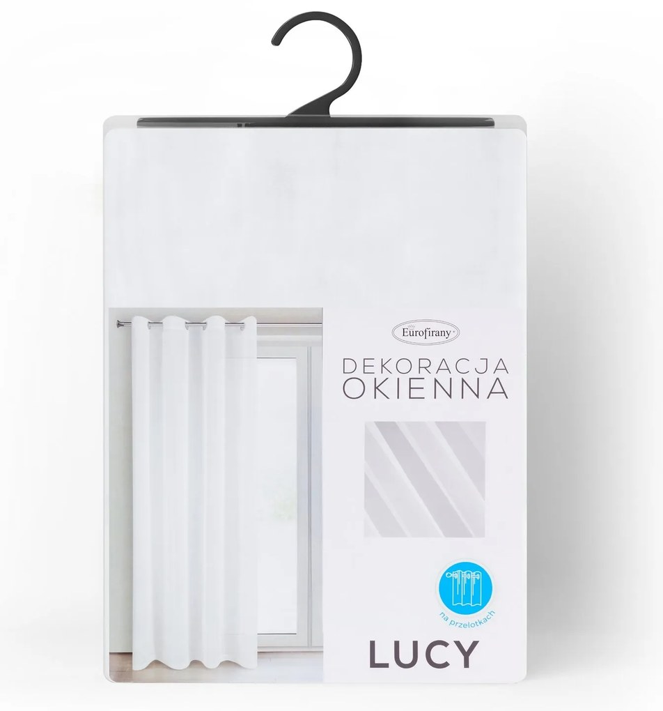 ZÁCLONA NA KRÚŽKOCH LUCY 140X250 CM BIELA