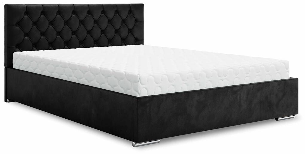 Manželská posteľ 180 cm Danita (čierna) (s roštom a úložným priestorom). Vlastná spoľahlivá doprava až k Vám domov. 1046859