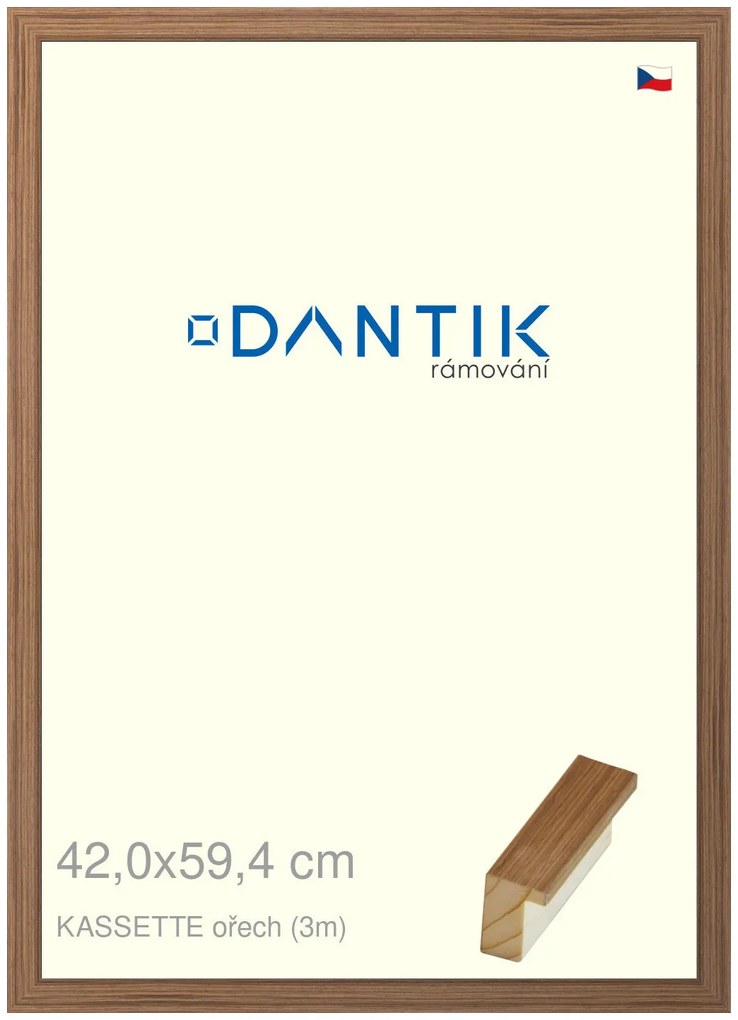 DANTIK rám na obraz 42x59,4 | KASSETTE ořech (Plexi Čiré)