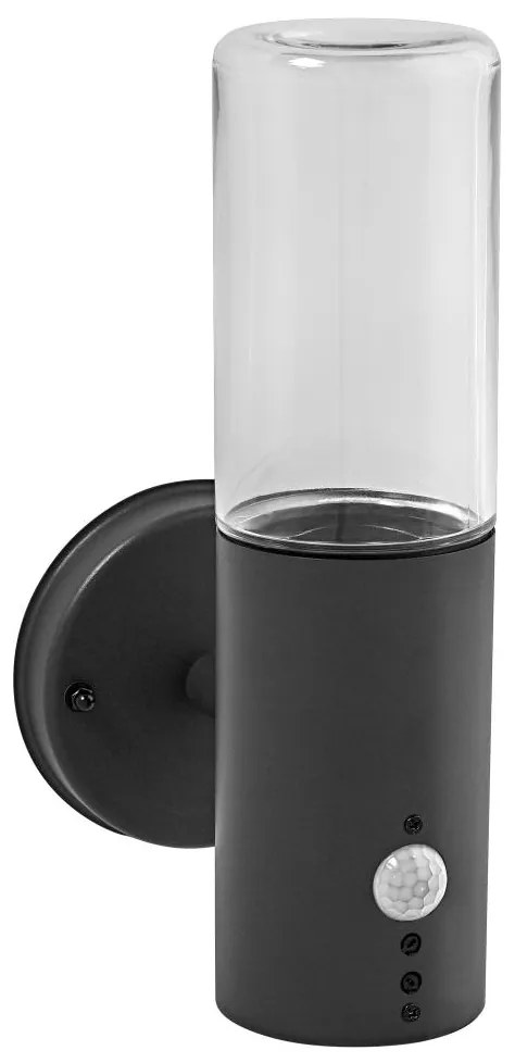Ledvance - Vonkajšie nástenné svietidlo so senzorom FIGO CYLINDER 1xE27/20W/230V