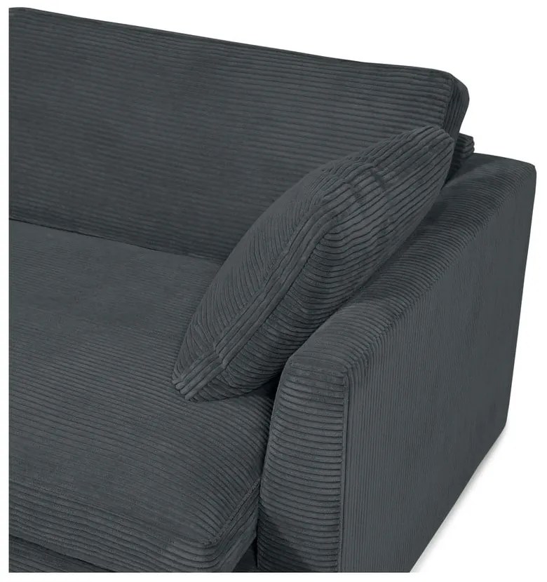 Sivá menčestrová pohovka 132 cm Mobby – Scandic