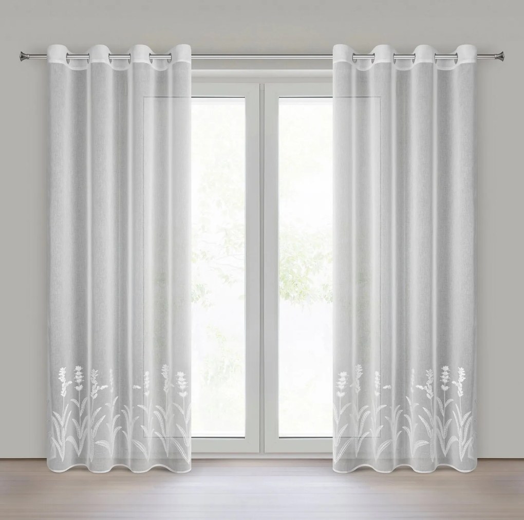 ZÁCLONA NA KRÚŽKOCH TONYA 140X250 CM VZOROVANÁ