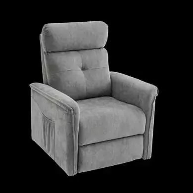 LuxuryForm DESIGN TV kreslo PEGAS s elektrickým polohovaním, masážou a výklopom - světle šedé