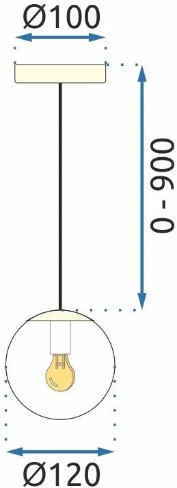 Závesná lampa La Belle XXXVI zlatá/biela