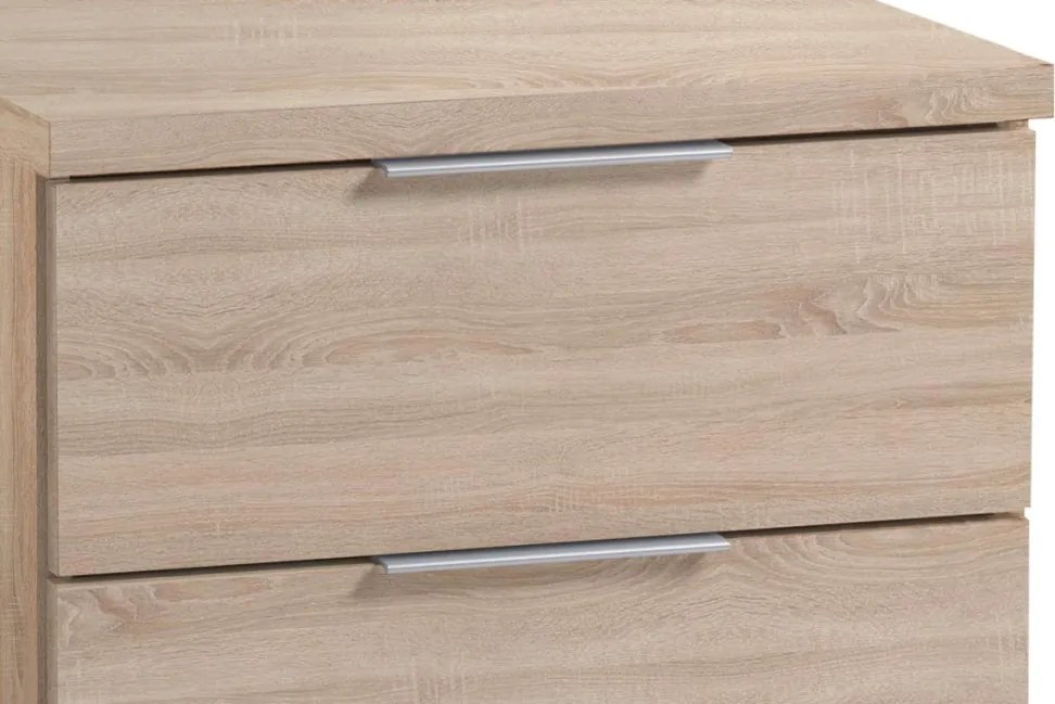 Nočný stolík s 2 zásuvkami Smilla, výška 43 cm, dub sonoma