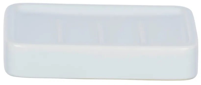 Matná biela keramická podložka na mydlo Wenko Hexa