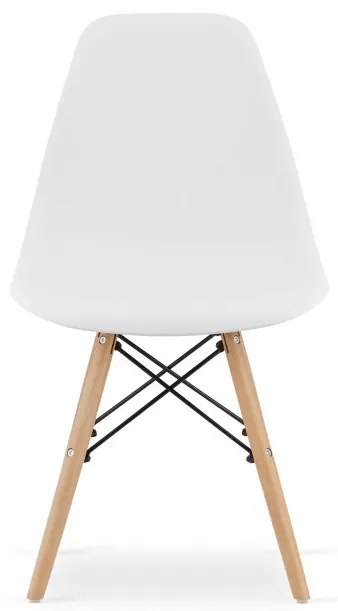 Jedálenský stôl TODI biely 80 cm s tromi stoličkami OSAKA biele