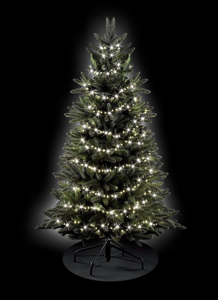 Svetelný veniec zelený s 1000 bielymi LED diódami 20m IP44 - Prancer