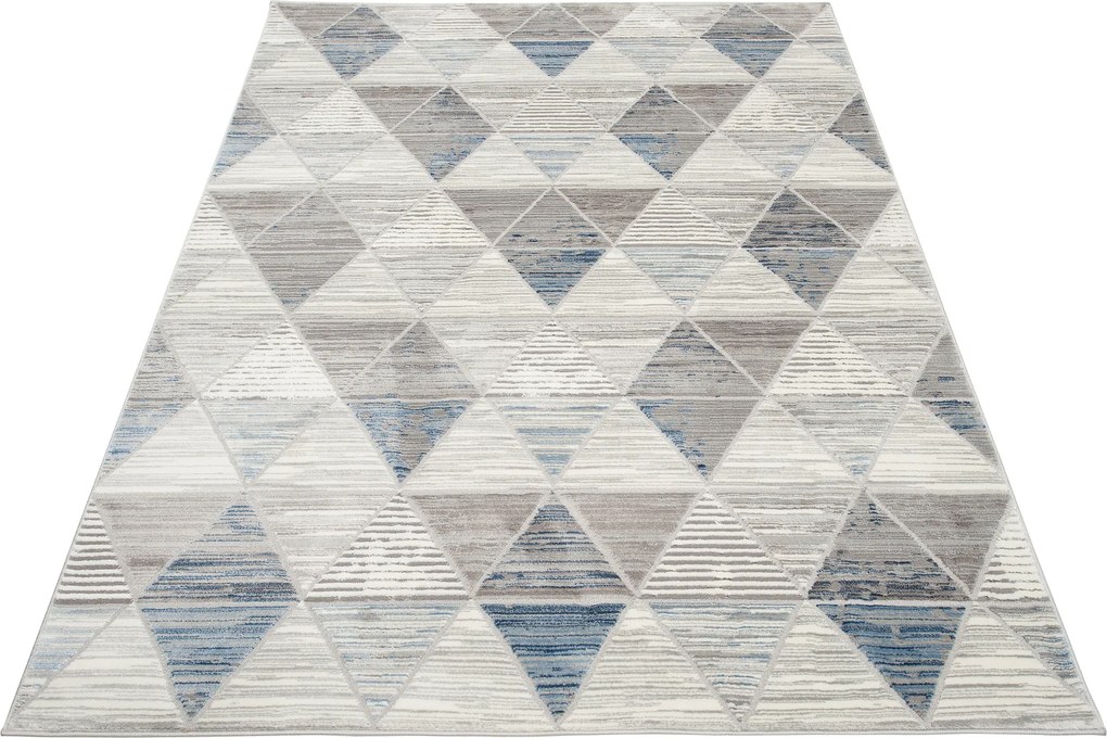 TA Koberec E460A SVETLO SIVÁ/TMAVOMODRÁ ASTHANE