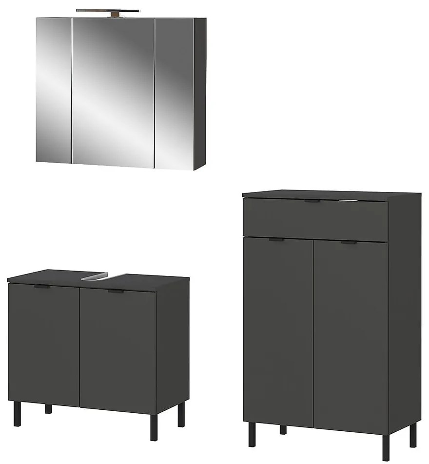 Antracitová kúpeľňová zostava Arcena – Germania