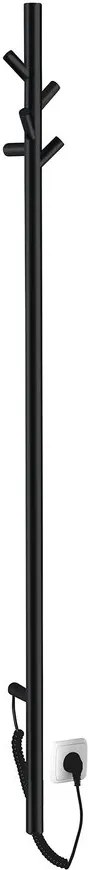 Sapho Sapho, PASADOR elektrický sušiak uterákov, guľatý, 150x1500 mm, 30 W, čierna matná, ER175BV