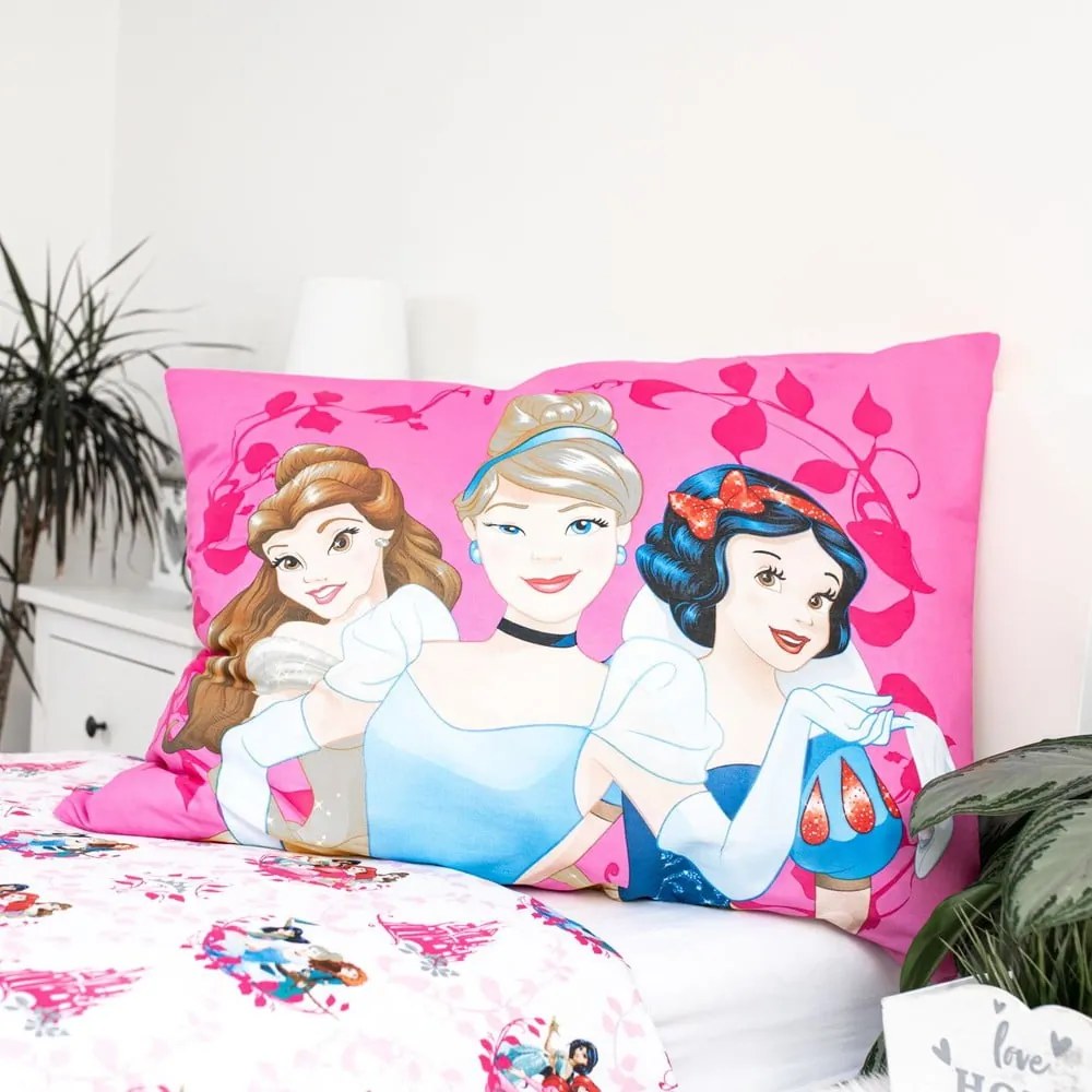 Bavlnené detské obliečky na jednolôžko 140x200 cm Princezné "Heart" – Jerry Fabrics