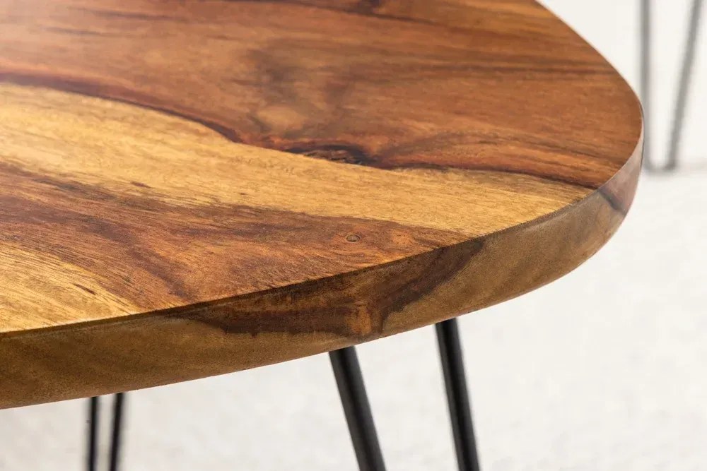 Invicta Interior - Masívna sada príručných stolíkov IPANEMA 60 cm, sheesham, prírodná