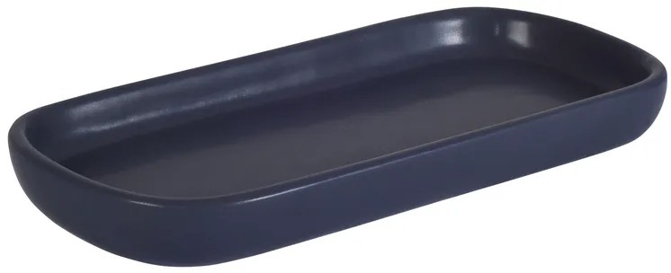 BISK Erga Nero, keramický podnos na postavenie 25,7x11,5 cm, modrá matná, ERG-08363