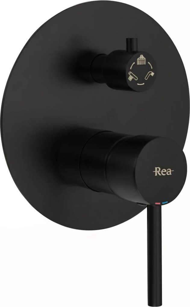Rea Lungo, podomietková vaňová súprava so sprchou + box P6300 - komplet sada, čierna, REA-P4112