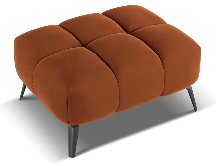 Oranžová zamatová podnožka Nalu – Makamii