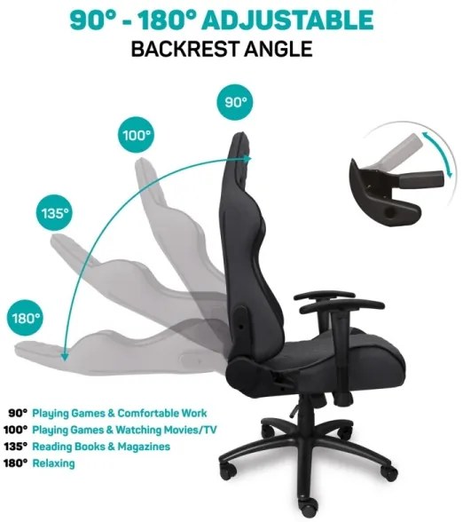 CONNECT IT CGC-1200-GY - Herná stolička Monaco Pro sivá/čierna