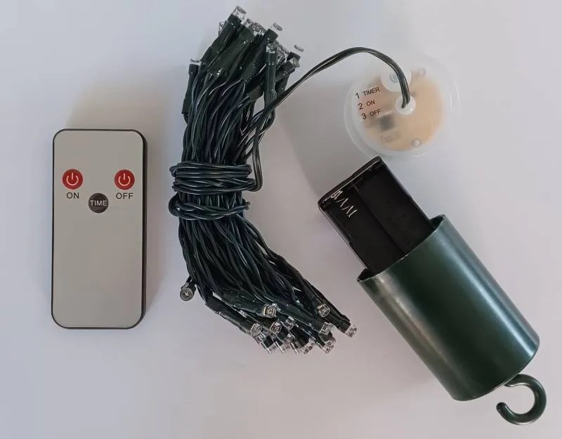 DECOLED Batériové LED osvetlenie, teplá biela, 5,2 m, IP44