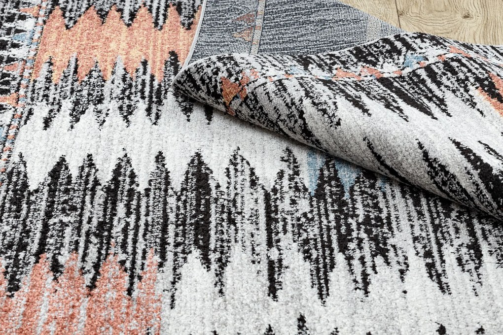 Moderný koberec BELLE BR23A čierno / ružový