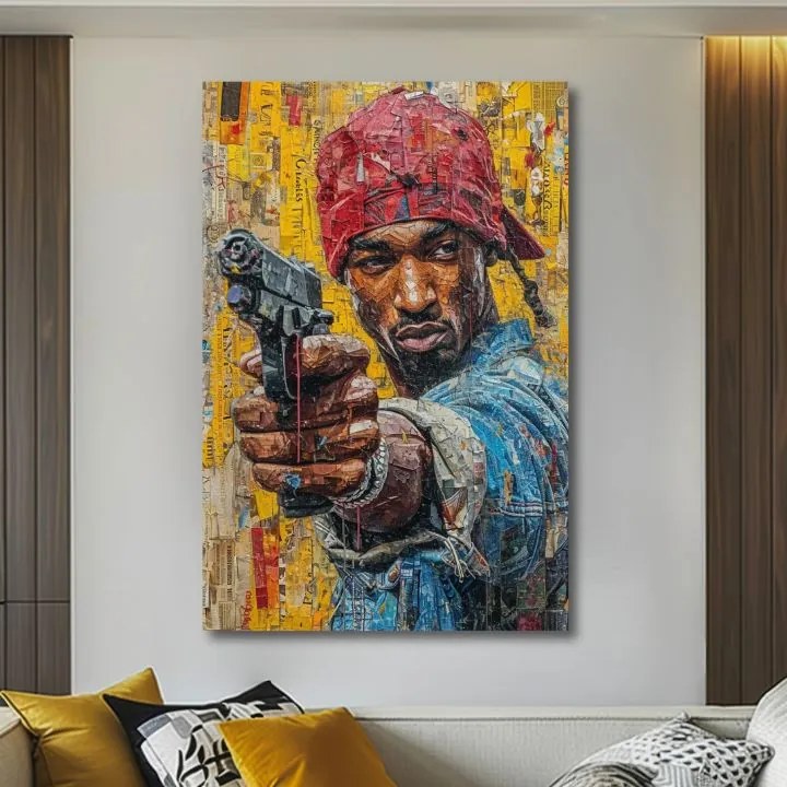 Obraz Tupac Shakur - Rapová gangster | 100% originál domaľovaný akrylom