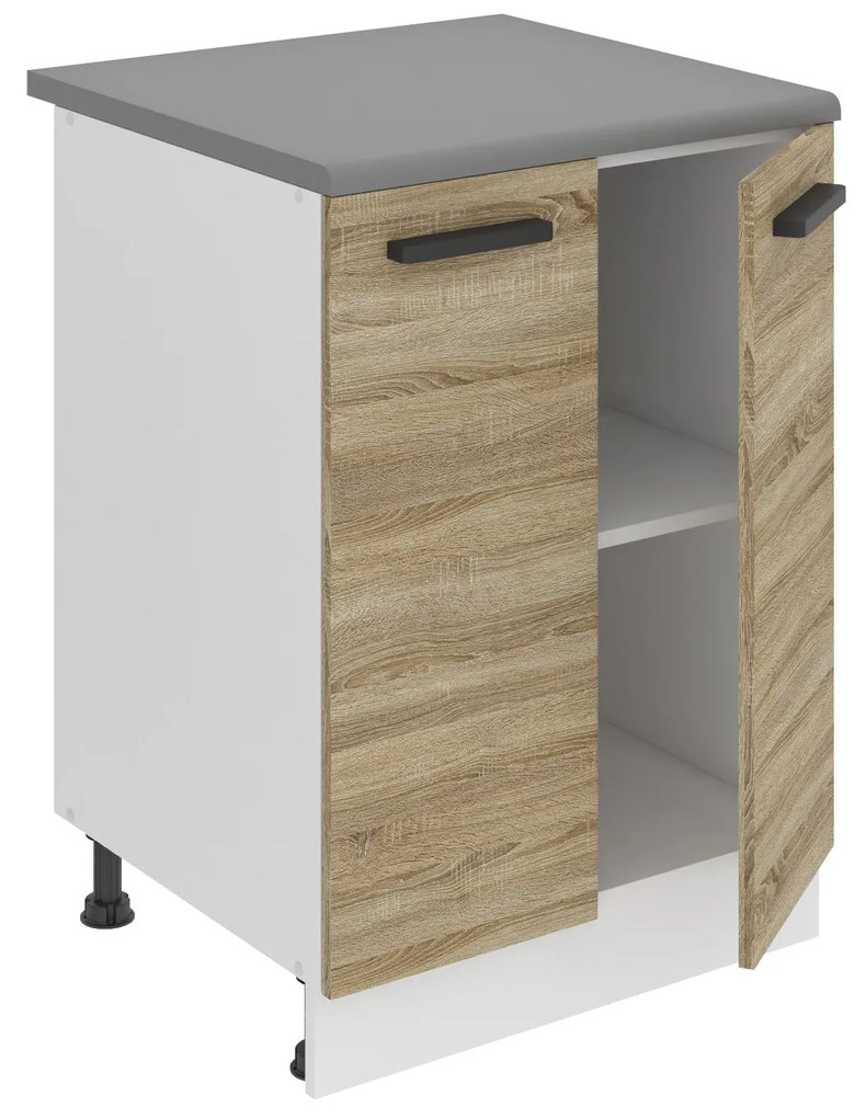 Kuchynská skrinka Belini Premium Full Version spodná 60 cm dub sonoma s pracovnou doskou